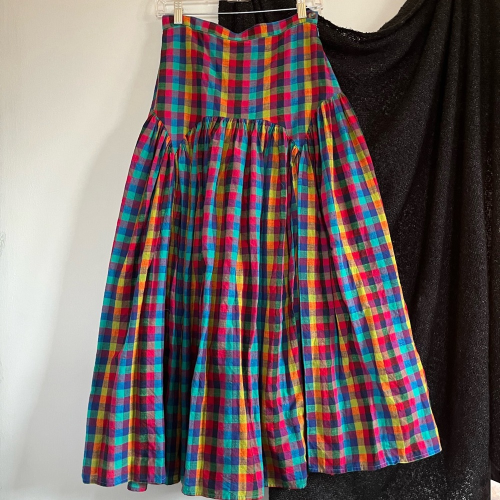 Rujuta Sheth Free People Plaid Maxi Skirt XS